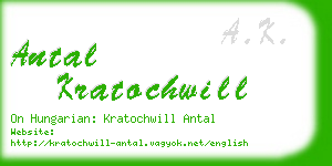 antal kratochwill business card